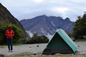 View from our tent on the first night